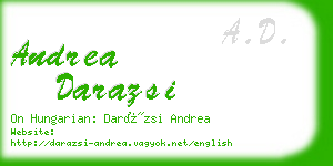 andrea darazsi business card